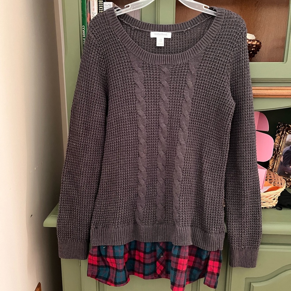 Motherhood Maternity Cable Knit Sweater
